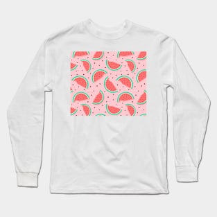 Watercolor watermelon Long Sleeve T-Shirt